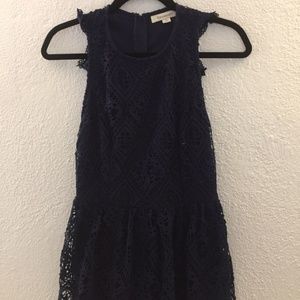 Francesca's Dark Blue Lace Dress
